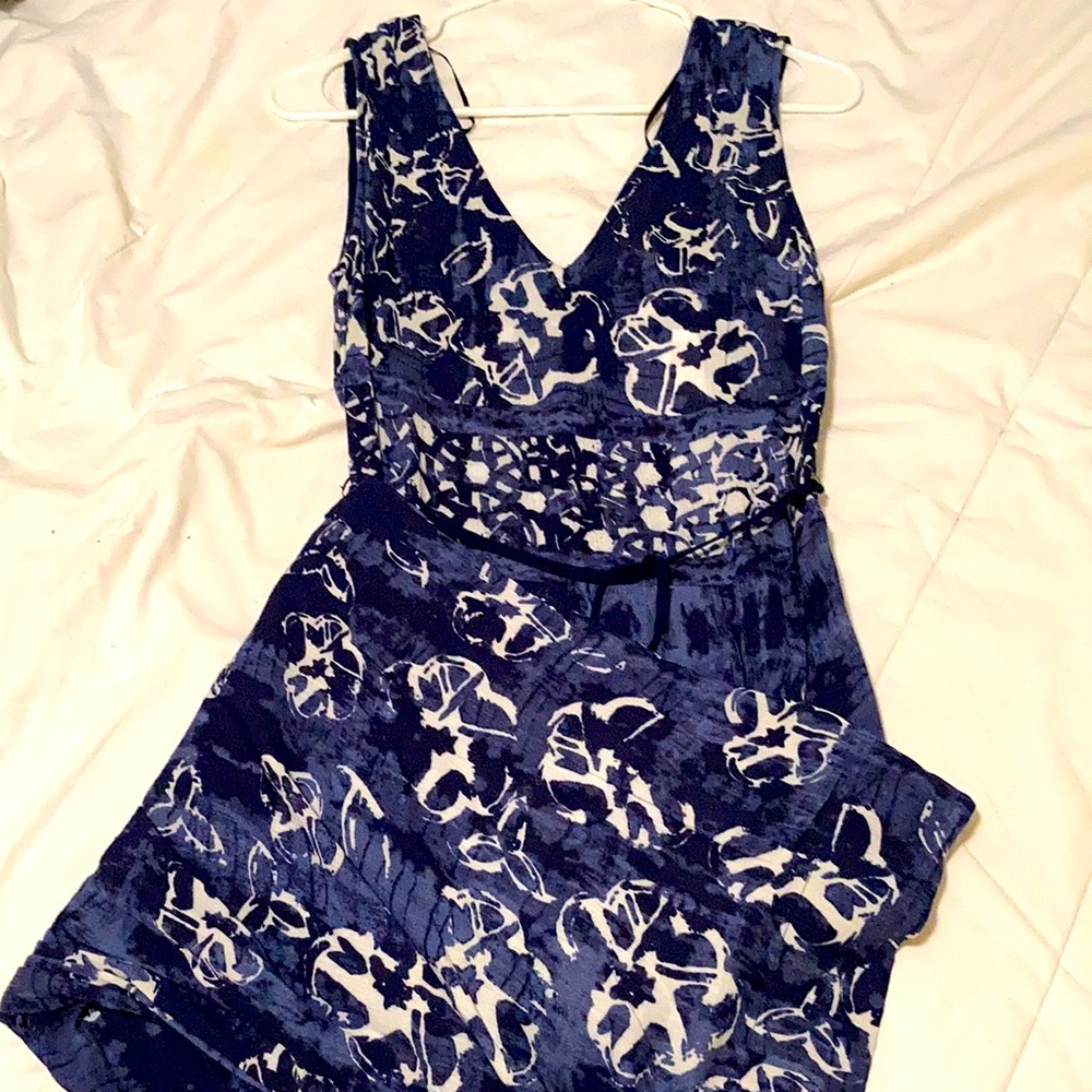 Blue print maxi dress